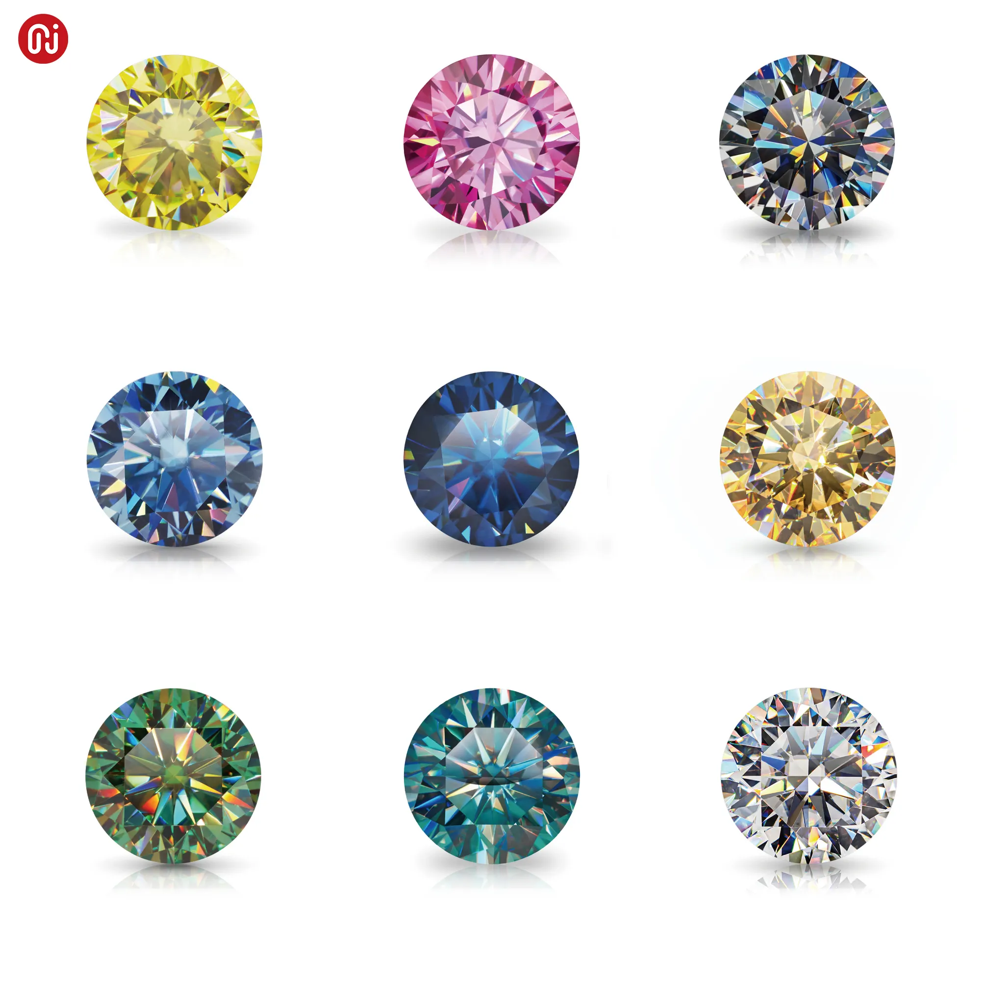 GIGAJEWE-piedras sintéticas de diamante moissanita, naturales y coloridas, al por mayor, precio por quilate