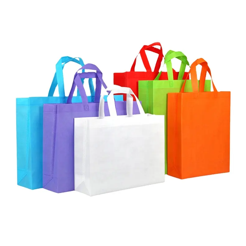 В наличии, многоразовые Экологически чистые нетканые сумки-тоуты для покупок