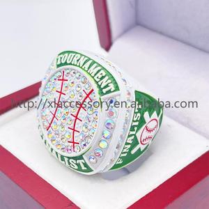 Custom TOURNAMENT Championship Ring Youth Baseball Softball Hockey <strong>Finalist</strong> Winner's Ring Men's Gemstone Ring Jewelry