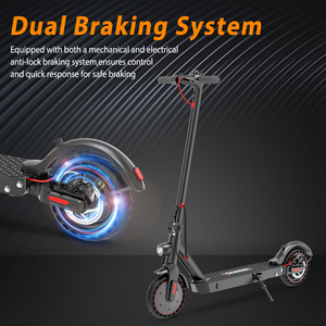 IScooter I9Pro Electric Scooter for Adults up to 17 Miles Long Range19 MPH 350W Motor 8.5' Solid Tires Dual <strong>l</strong> Suspensions APP - Product Image 5