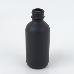 1oz <strong>2</strong> oz 4 oz Matte Black Frosted Essential Oil <strong>Glass</strong> Round Pipette Dropper Bottles with Dropper 60ml 120ml Boston Bottle - Product Image 5