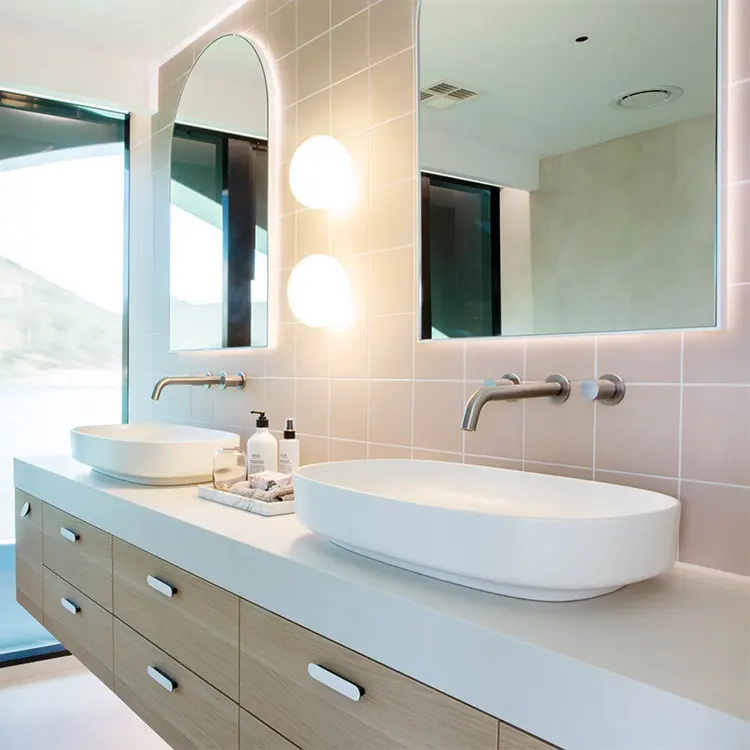 Móveis para banheiro, novo design durável à prova d' água grão de madeira cor