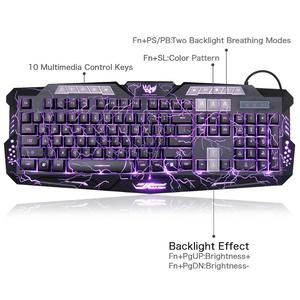 Retroilluminazione Della Tastiera LED Russo/Inglese di Layout USB Wired Colorful Ufficio tastiera Gaming - Product Image 6