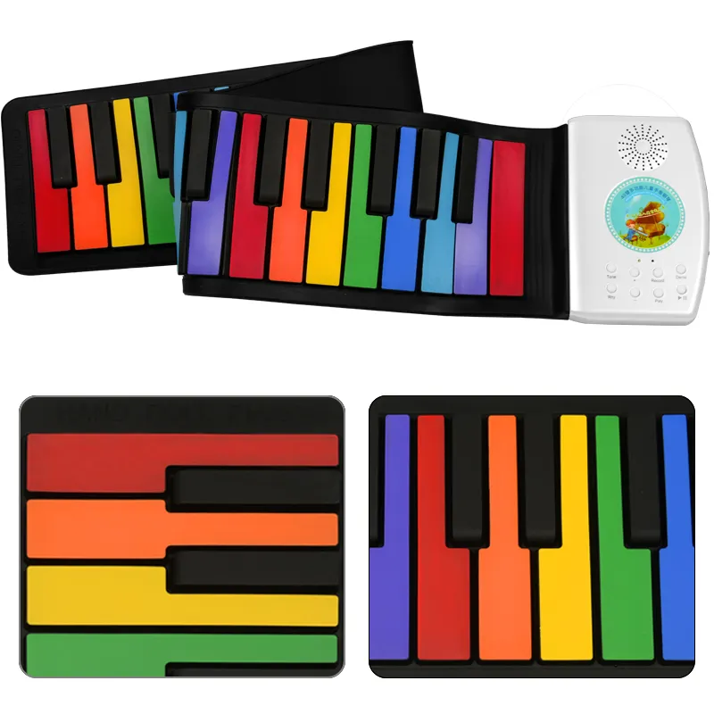 Taşınabilir Mini dijital katlanır elektronik müzik klavye müzik çocuklar için elektronik org profesyonel piyano klavyesi