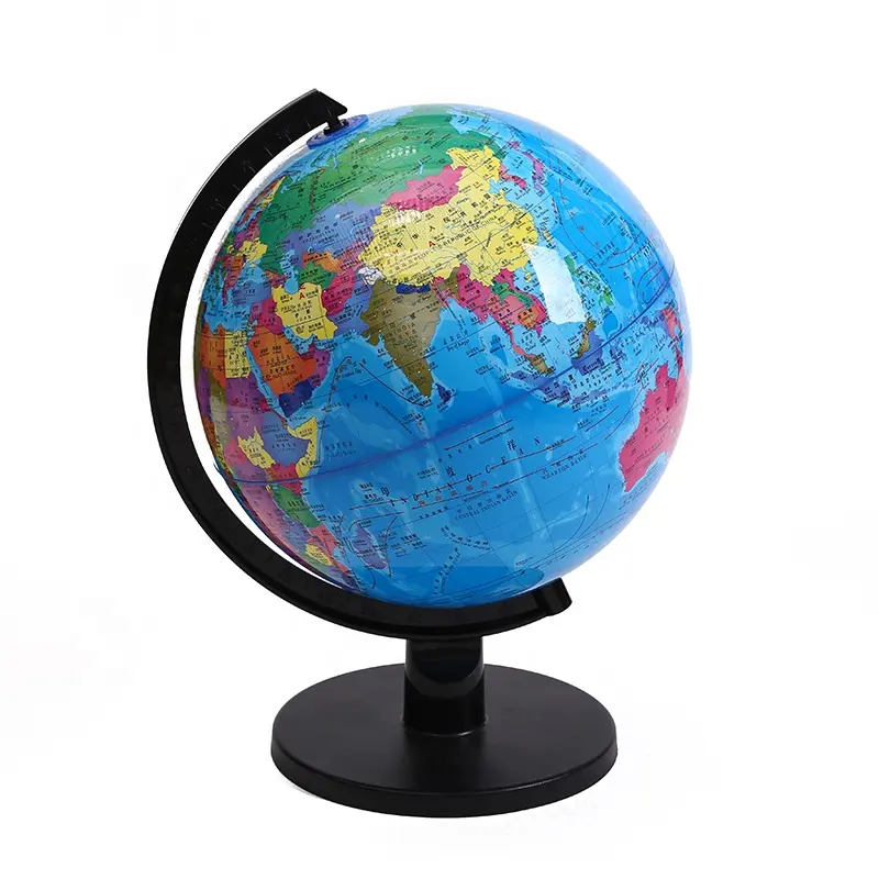 Hot Sale Custom Map 10インチ25センチメートルRotation PVC GlobeためHome School OEM Ball Logo Style Packing