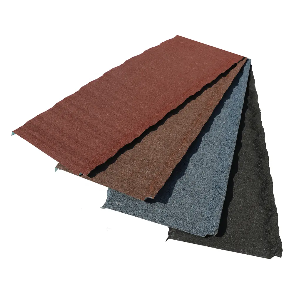 Telhas de teto barato fabricação casas materiais de construção casa revestida de cor telha de metal telhado