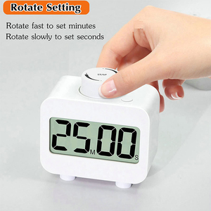 J & R Neuester schnell einstellender Speicher-Timer Rotierender Stumm schaltung Multi Elektronische Produktivität Niedliche benutzer definierte Küchen studie Visueller Timer für Kinder - Product Image 4