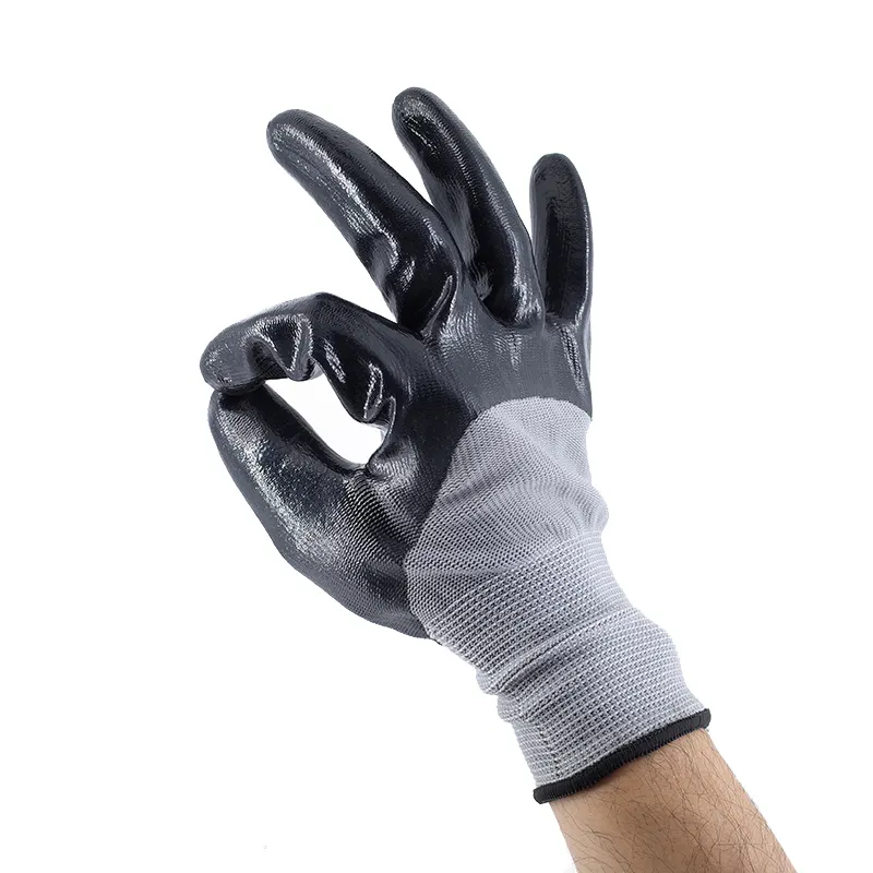Sarung tangan kerja nitril kustom tahan air, sarung tangan kerja nitril kustom tahan lama untuk memperbaiki pekerjaan industri ringan