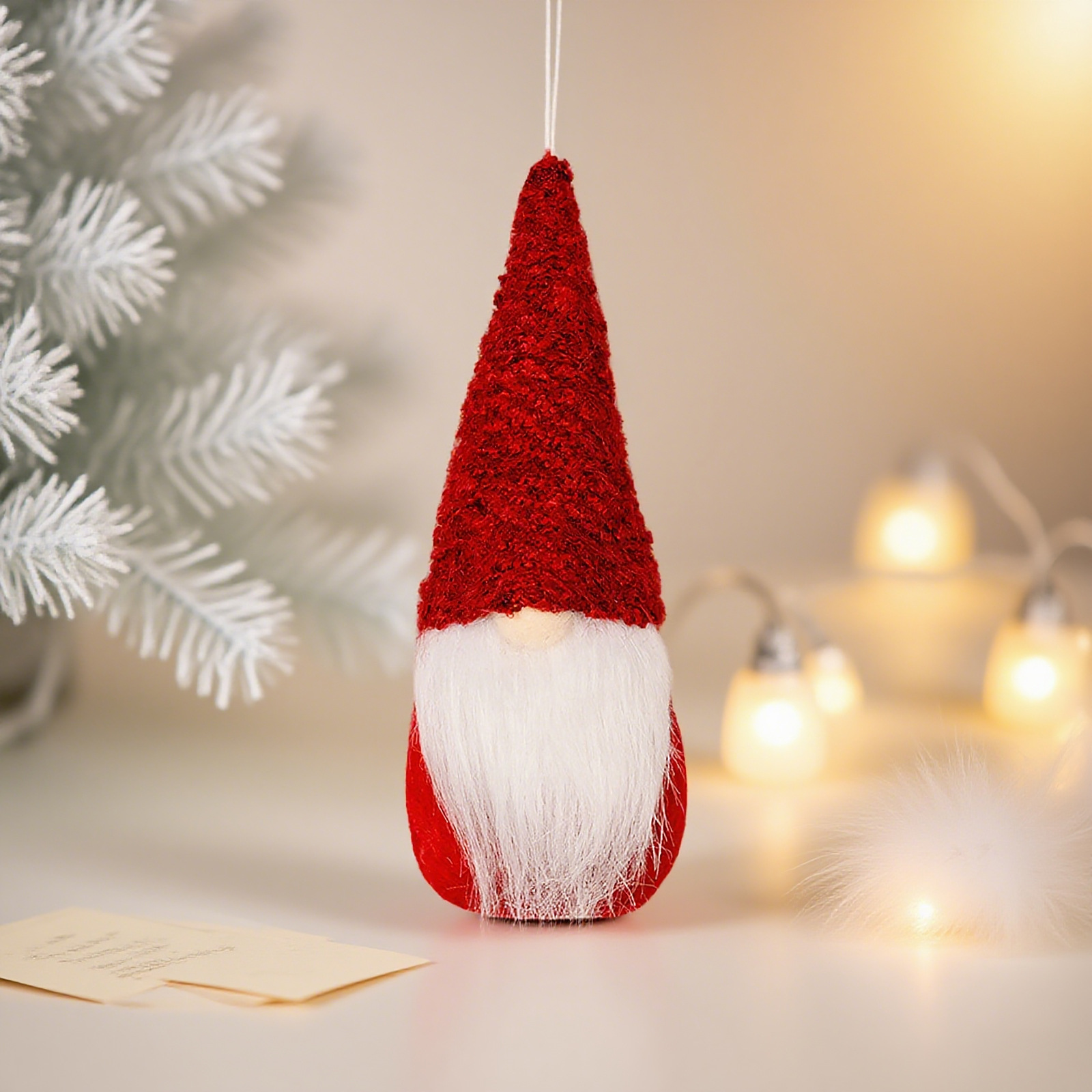 Knitted small pendant red c