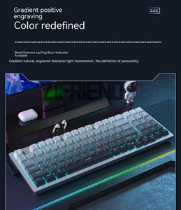90% <strong>Keyboard</strong> 94 <strong>Keys</strong> Hot Swappable Blue Red Switch PBT Keycaps Mechanical <strong>Keyboard</strong> and Mouse for samsung galaxy Tab S6 Lite - Product Image 3