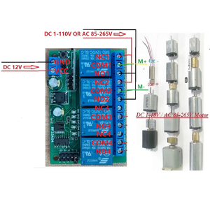 RF33A04 DC 12V 4CH 433M RF Rolling Code Hopping Encoder Decoder RC43A04 Controller trasmettitore per accesso remoto senza chiave - Product Image 6