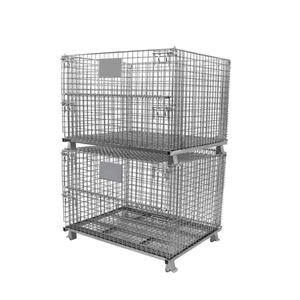 Contenedor de malla de alambre Contenedor de exportación Jaula de carga Caja de palés plegable Contenedores de almacenamiento apilables - Product Image 4