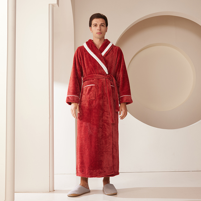 Peignoir homme-rouge