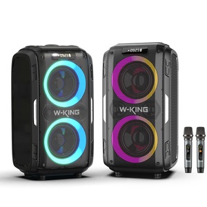 W-KING T9 Pro New Arrival 120W Large <strong>Output</strong> Outdoor Subwoofer Audio Party Box, with Wireless <strong>Mic</strong> and RGB Light - Product Image 3