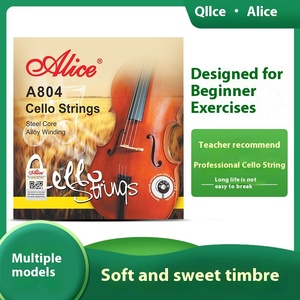 Cuerdas de traje de violonchelo Alice profesional 1-4 cuerdas de acero inoxidable y metal cruzadas antioxidantes 1-4 cuerdas - Product Image 2