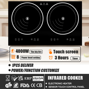 巴拉圭乌拉圭智能组合红外灶具电双红外灶具智能双电陶瓷炉 - Product Image 2