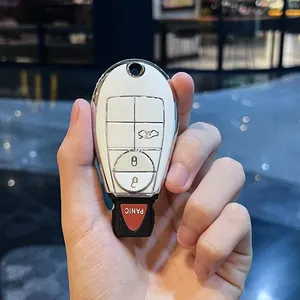 TPU Car <strong>Key</strong> Cover Case Auto Shell Fob for Dodge Challenger Charger Magnum <strong>Journey</strong> Ram Jeep Commander Grand Cherokee Chrysler 300 - Product Image 5
