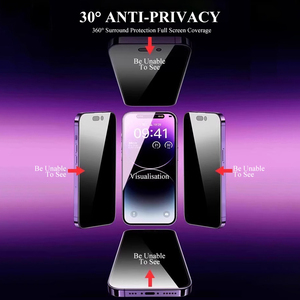 Đối với chất lượng cao chống gián điệp sự riêng tư Tempered Glass điện thoại bảo vệ màn hình <span class=keywords><strong>iPhone</strong></span> 14 15 16 17 Pro Max cộng với Glass tampered màn hình - Product Image 6