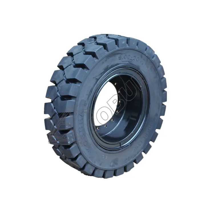 9.00-20 LKW-Reifen Gummi-Vollreifen für Gabelstapler Schwere LKW Anhänger Nylon-Bagger teile