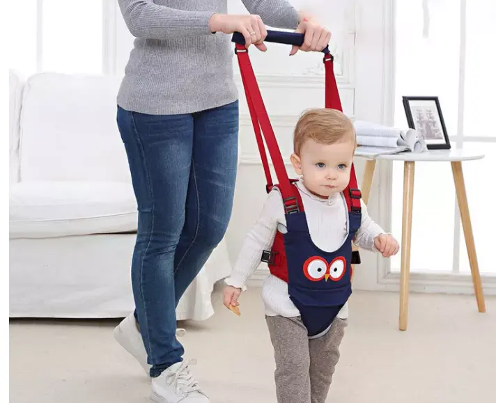 Özel yeni bebek basit öğrenme yürüyüş yardımcısı kemer ayarlanabilir bebek yürüteci arabası emniyet kemeri