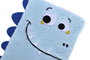 A5 logotipo personalizado de pelúcia, macia, kawaii, desenhos animados, crianças, papelaria, capa dura, diário, caderno