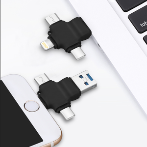 批量定制32gb 64gb 128gb 1tb OTG微型USB记忆棒4合1手机闪存驱动器3合1大容量USB闪存驱动器 - Product Image 3