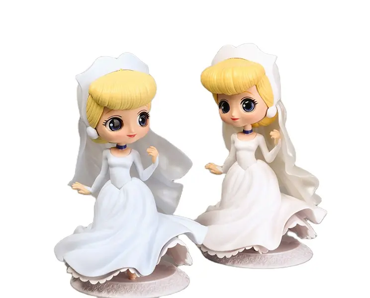 Figura de acción de princesa para decoración de tartas, muñeco de princesa de pvc, juguete de boda de pie único para regalos