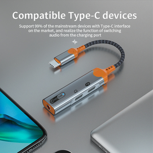 3 in 1 <strong>Audio</strong> Jack <strong>Adapter</strong> USB-C to 3.5mm Headphone Jack <strong>Adapter</strong> Type C to <strong>Audio</strong> Cable Hi-Res 60W Fast Charge <strong>Adapter</strong> - Product Image 5