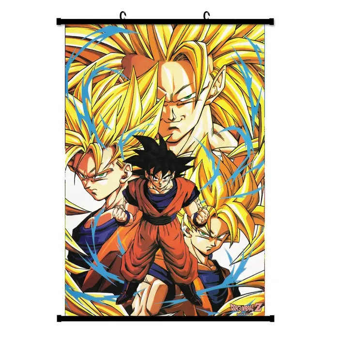 Haupt dekoration Japanische Anime Wand Klassische Kunst Drag-on Ball Goku Print Poster Kunststoff Scrolls Hanging Picture