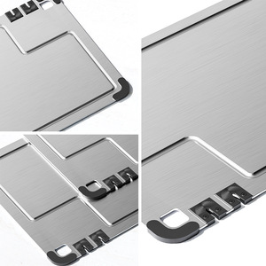 Bán buôn tùy chỉnh thép không gỉ Hai mặt thớt dao mài kháng khuẩn chống nấm mốc cắt khối - Product Image 5