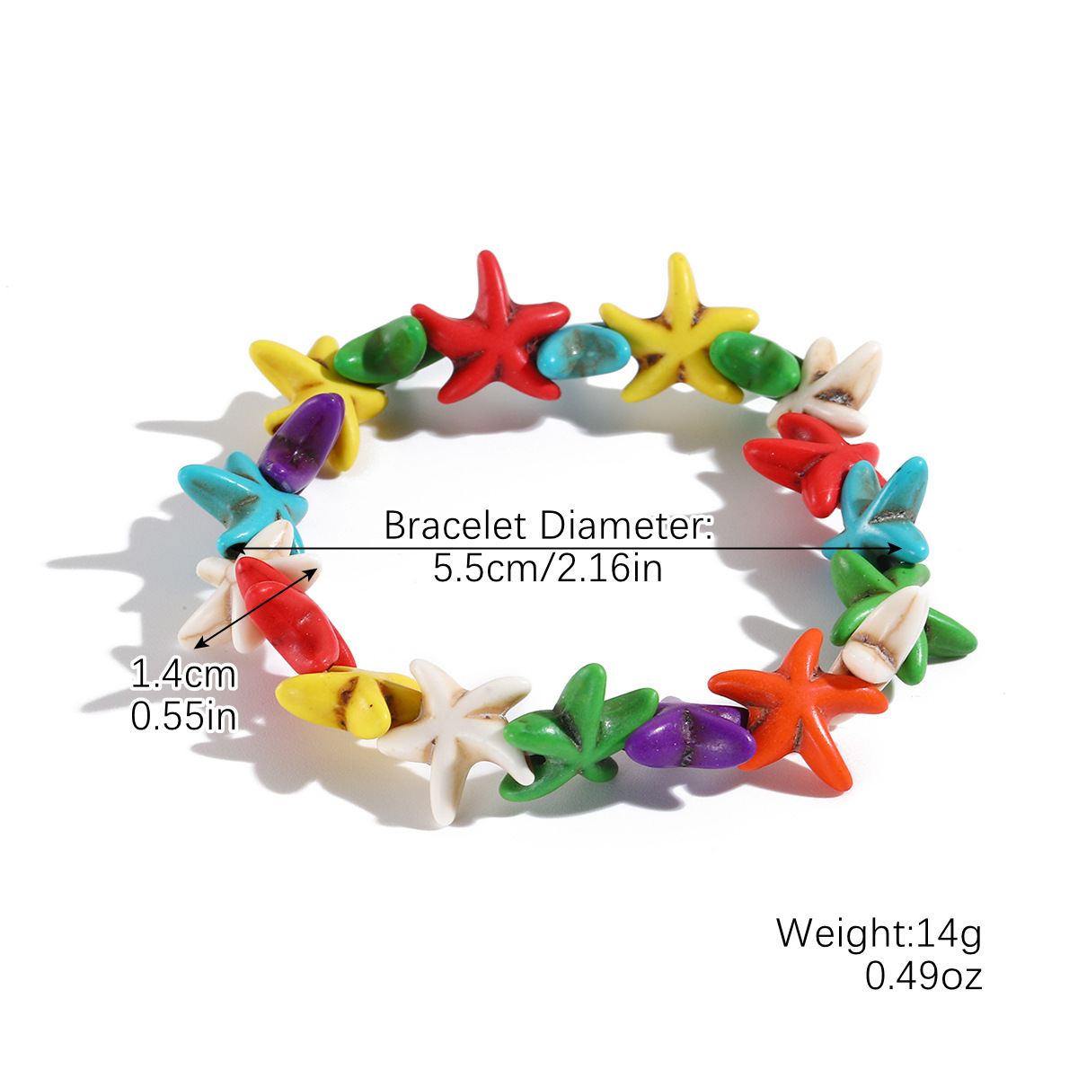 mixed color starfish beads