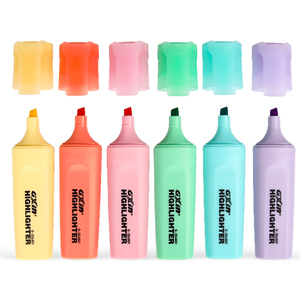Gxin-Juego de rotuladores fluorescentes a base de agua, rotuladores personalizados de color pastel, punta de cincel, 6 uds. - Product Image 2