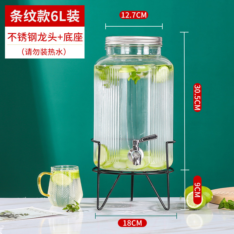 6 litres + robinet inox+base