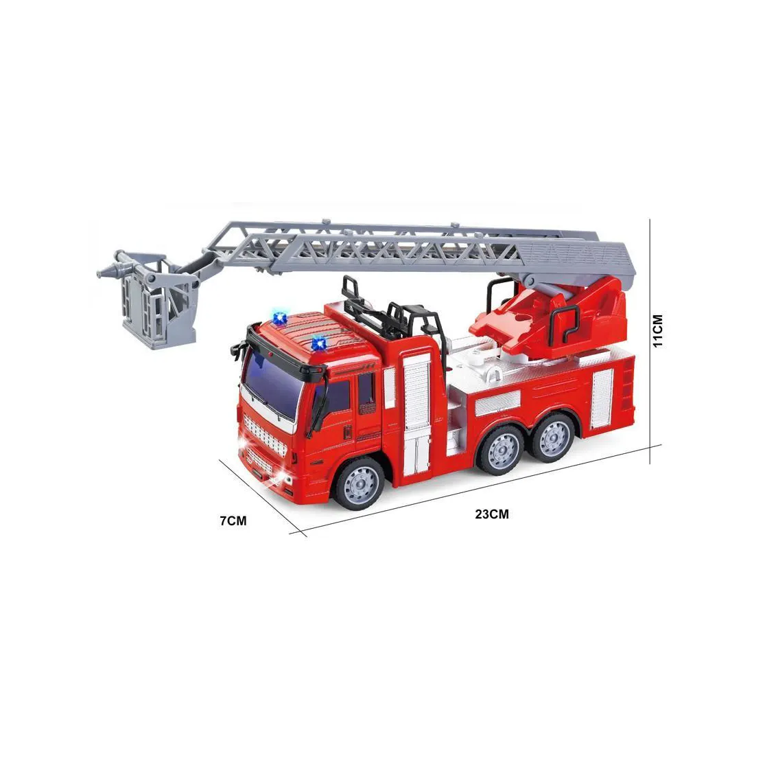 Remote Control Engineering Truck 1/30 4channel 27Mhz Radio Control Toys RC Fire Truck Toy with Fire Ladder and Light