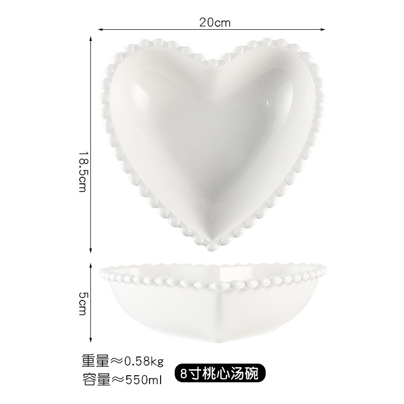 8'' heart-shaped bowl