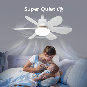 Ledライトホームキットとリモコンフラワーシーリングライトファン付きホット販売シャンデリア天井ソケットミニファン - Product Image 3