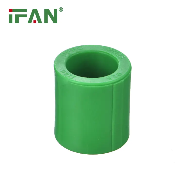 IFAN sıcak satış saf plastik PPR kaplin yeşil renk PPR uydurma PN25 soket