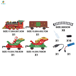Cổ Điển Hơi Nước Giáng Sinh <span class=keywords><strong>Train</strong></span> Set B/<span class=keywords><strong>O</strong></span> <span class=keywords><strong>Train</strong></span> & Theo Dõi Đồ Chơi Cho Trẻ Em Điện Mô Hình Đường Sắt Nhựa Khe Cắm Đồ Chơi Cho Ngoài Trời Vui Vẻ - Product Image 5