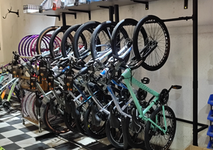 Xe đạp lưu trữ giá cho nhà để xe sàn đứng xe đạp tổ chức cho nhà để xe xe đạp tổ chức nắm giữ lên đến 5 xe đạp - Product Image 4