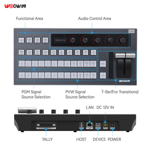 ที่มีคุณภาพสูง USB POE สวิตช์วิดีโอคีย์บอร์ดควบคุม VMix วิดีโอสลับคอนโซลสำหรับออกอากาศสดสตรีมมิ่ง - Product Image 2