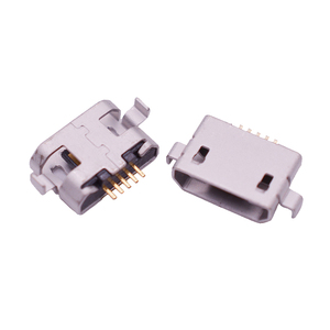 微型USB 5p母插座1.0MM 2针下沉板MK 5P USB插座带边缘/无边缘usb连接器