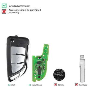 XhorseユニバーサルVVDIスーパーリモートキーXEKF21EN XT27チップ付き3ボタンVVDI MINIキーツールMAX VVDI2プログラマー - Product Image 3