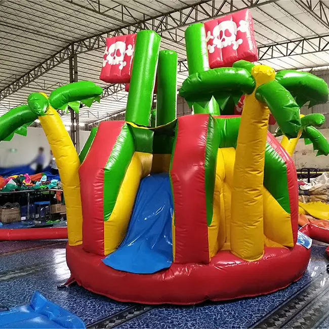 Juego inflable para niños, juego de entrada de piscina, manga de aire de paso en tobogán de agua húmedo de 3m de longitud