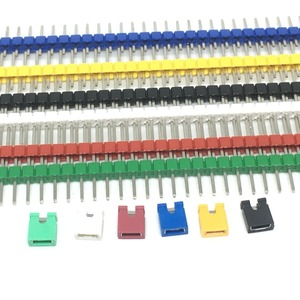 2,54 40-polige 1x 40-einreihige, zerbrechliche Stift leiste und Überbrückung blöcke für Arduino Colour ful 2,54mm - Product Image 1