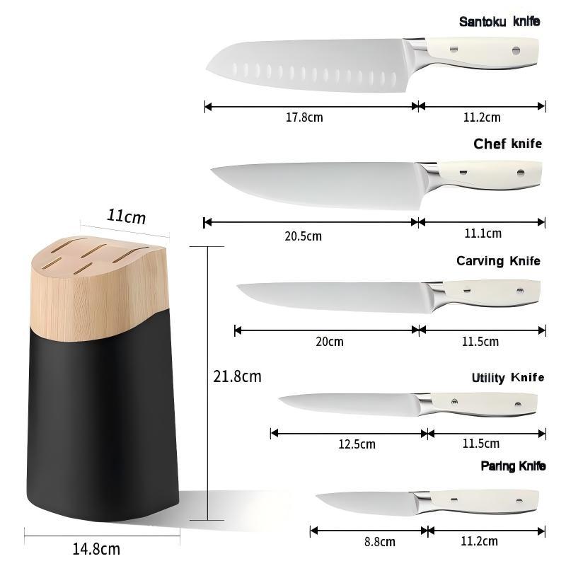6-Piece Set(Black Knife Holder)