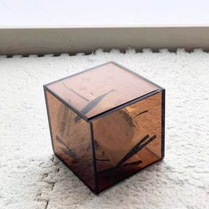 Factory-direct Sale of Color Acrylic Desktop <strong>Storage</strong> Boxes Card <strong>Storage</strong> Box Flip-top <strong>Cube</strong> <strong>Storage</strong> Box - Product Image 2