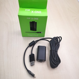 GoodCrane ชุดแบตเตอรี่ 600mAh เต็มรูปแบบพร้อมตัวควบคุมสายเคเบิลยาว 2.75 เมตรชุดแบตเตอรี่ 2 ใน 1 สําหรับ Xbox One - Product Image 4