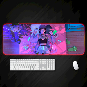 Fabrika fiyat büyük sümen Mousepad Pad RGB LED siyah oyun klavyesi ve Mouse Pad Mat oyun - Product Image 6