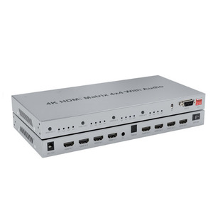 4K @ 30 4x4视频矩阵开关4 X4矩阵切换器，带遥控器 - Product Image 1