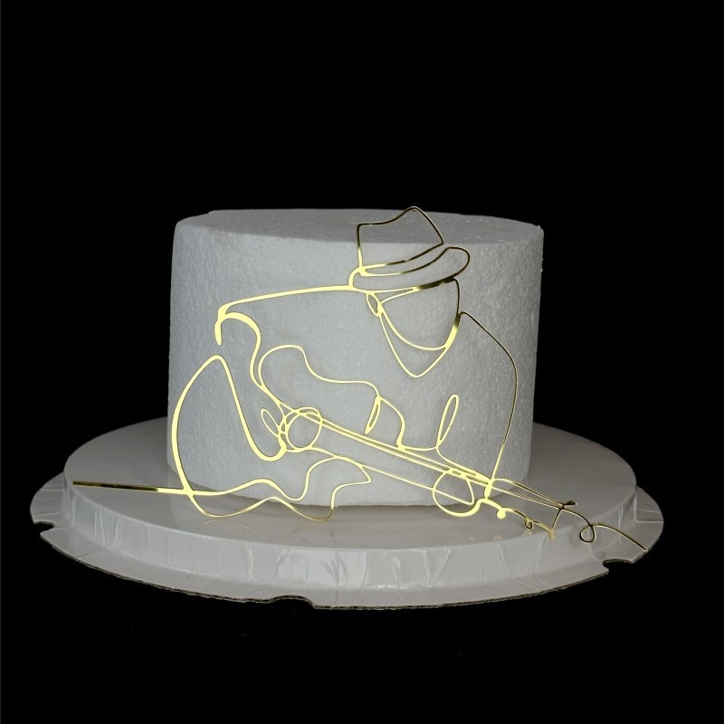 Jouer de la guitare lignes d'or